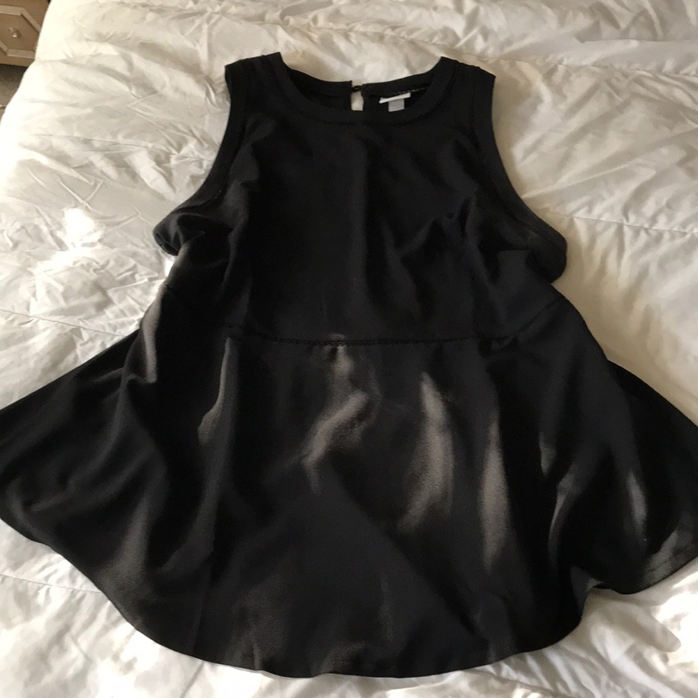 Ava & Viv Black peplum tank